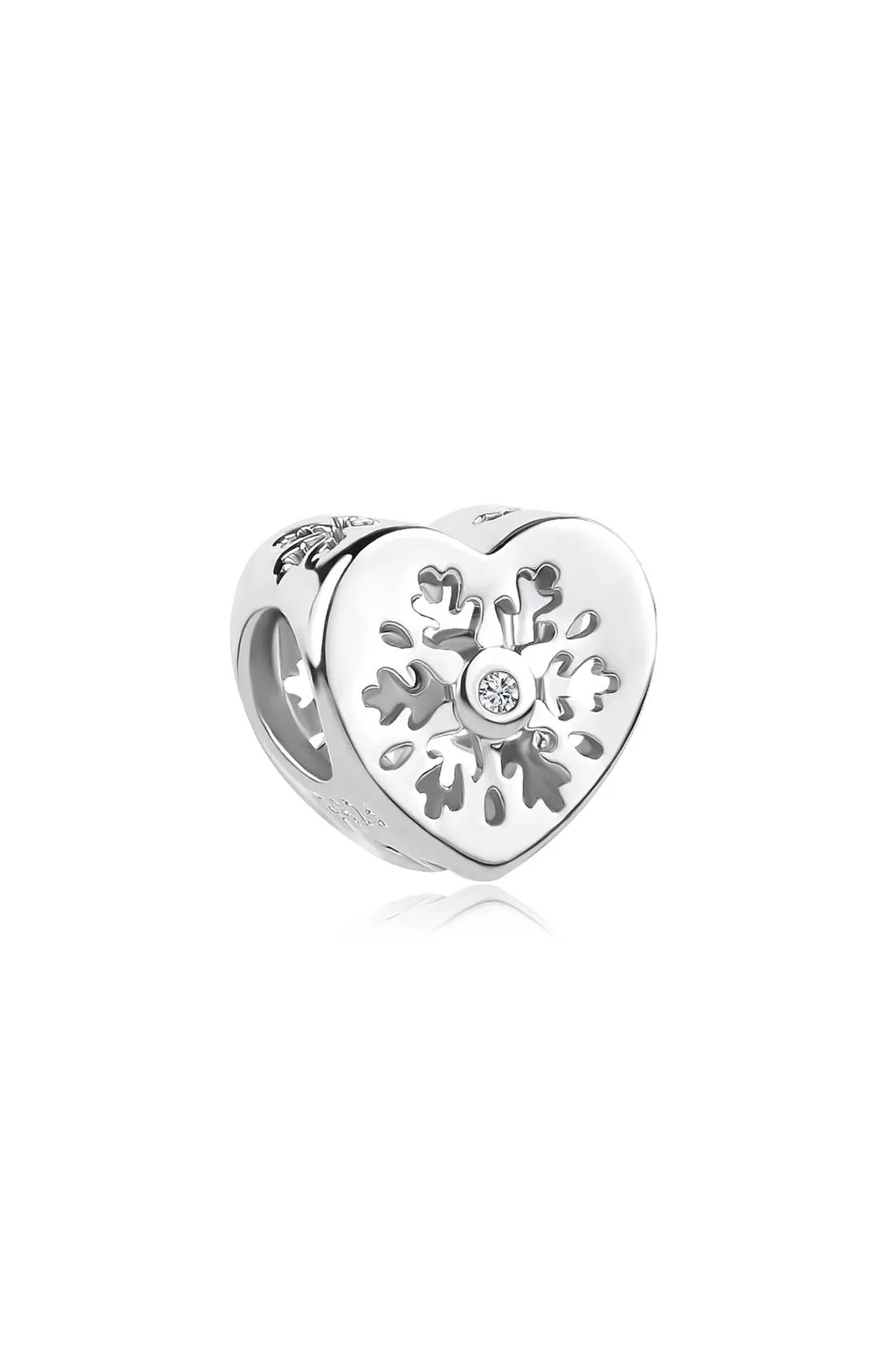 Kar Tanesi Kalp Charm