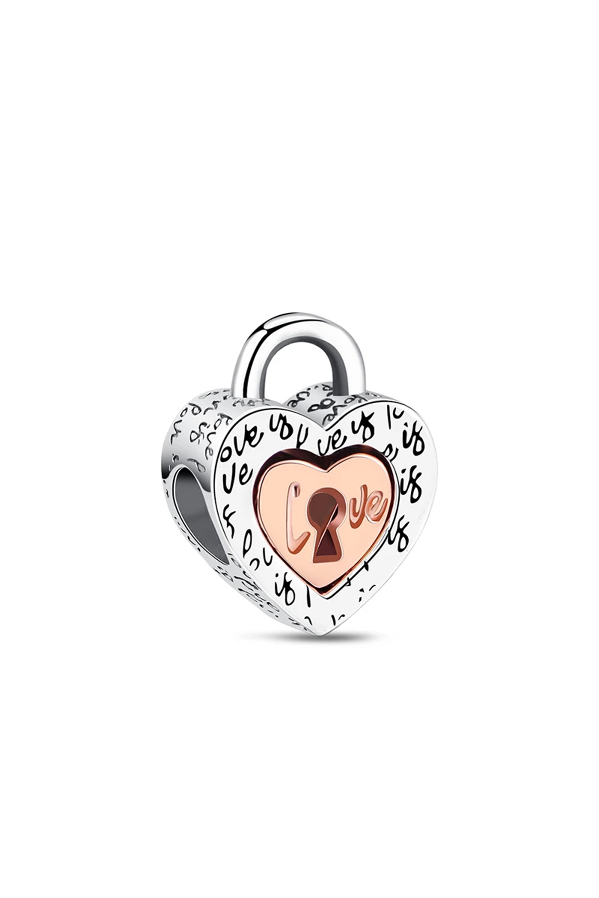 İki Renkli Asma Kilit Charm