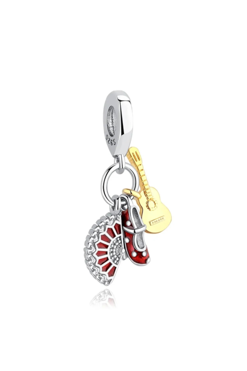 Gitar, Yelpaze ve Babet Sallantılı Charm
