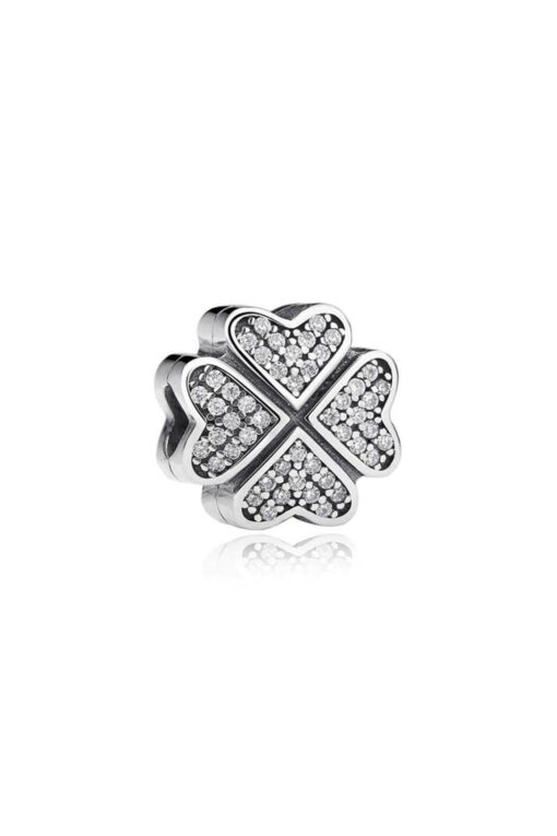 Taşlı Yonca Klips Charm