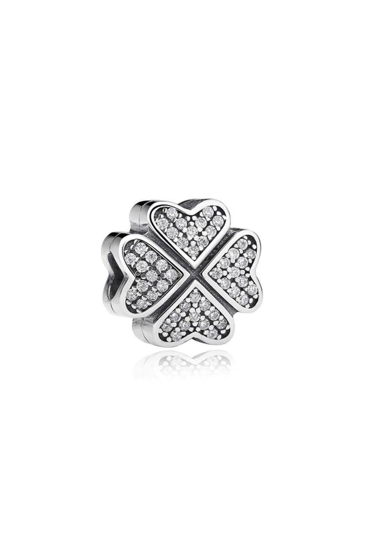 Taşlı Yonca Klips Charm