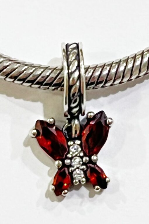 Yerli Üretim Renkli Kelebek Sallantılı Charm