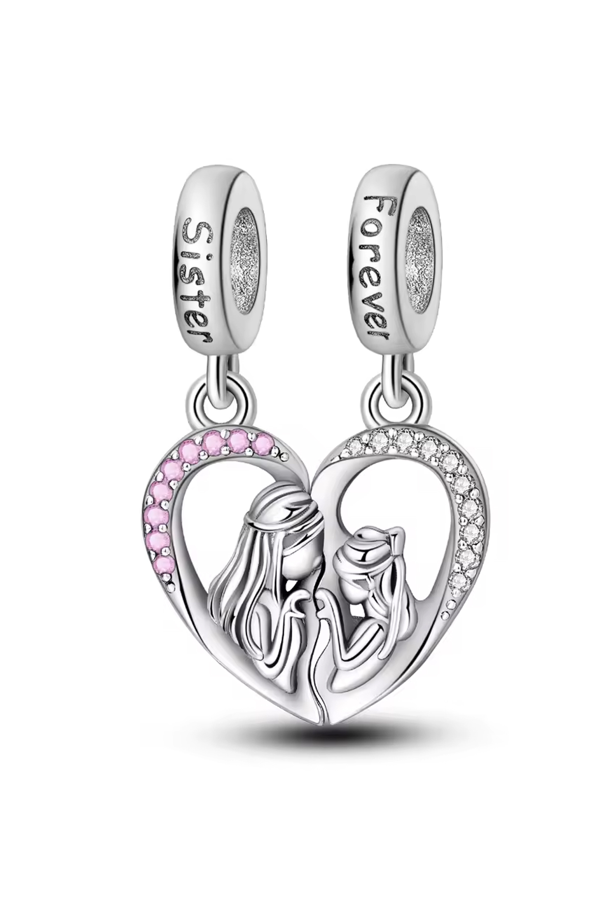 Ayrılabilir Kız Kardeş Sallantılı Çift Charm