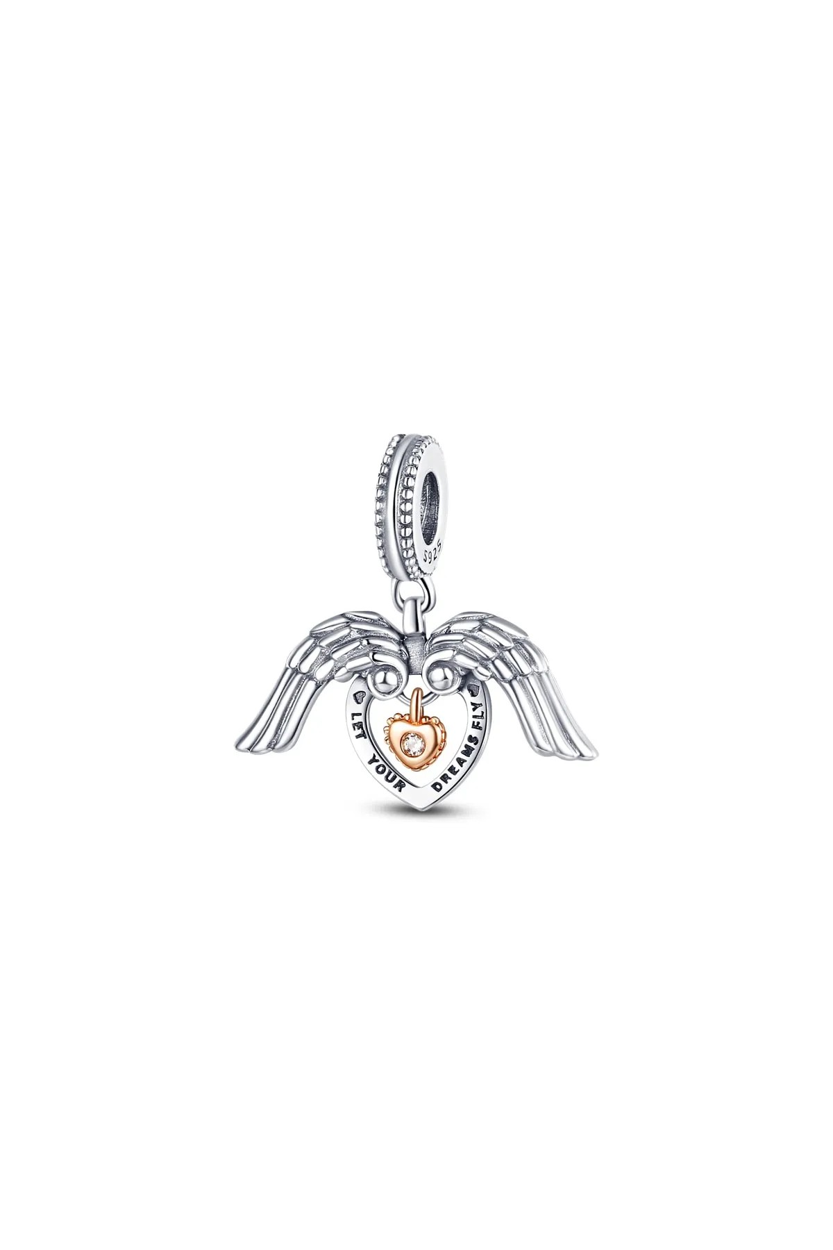 Kalpli Melek Kanadı Sallantılı Charm