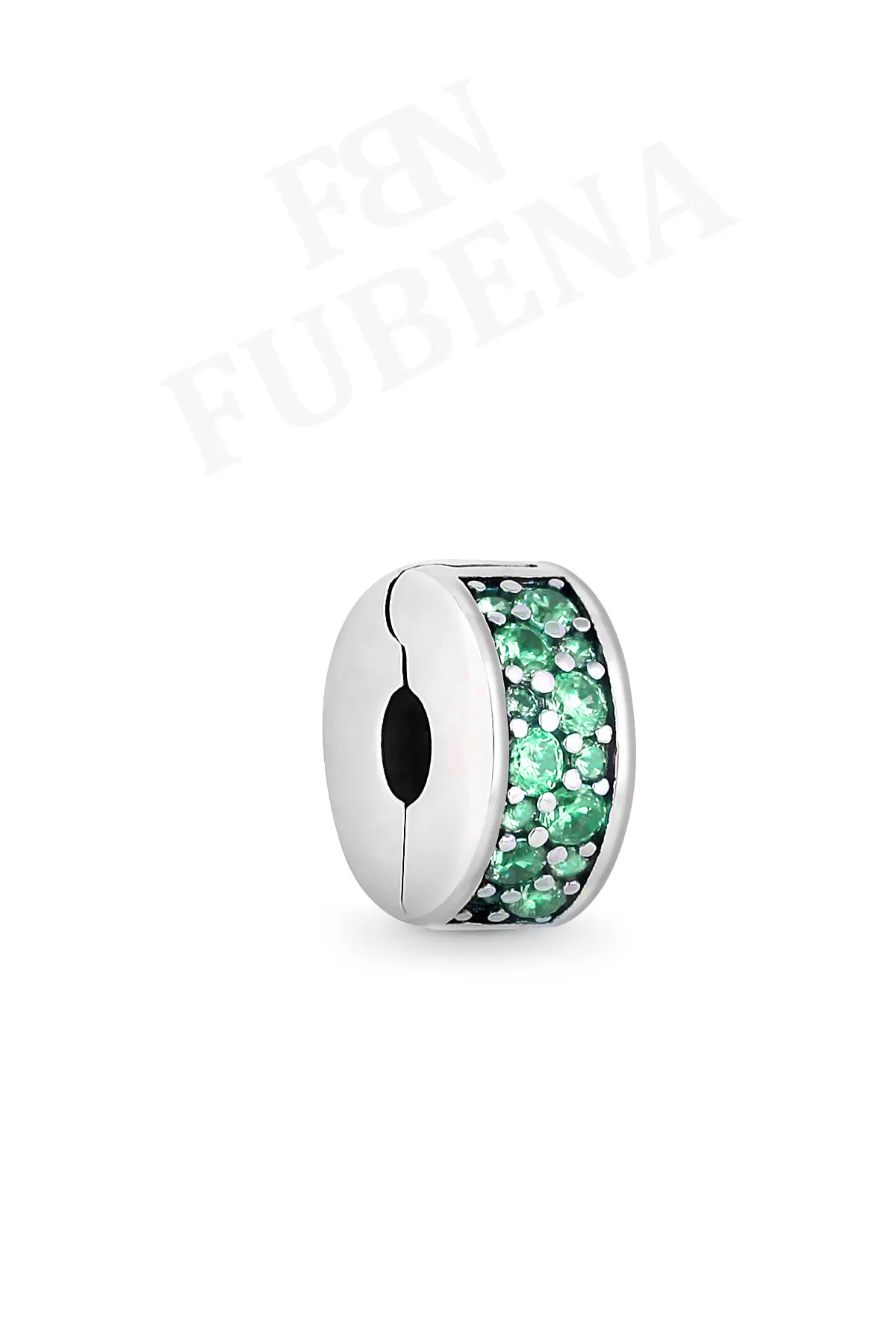 Taşlı Yeşil Klips Charm