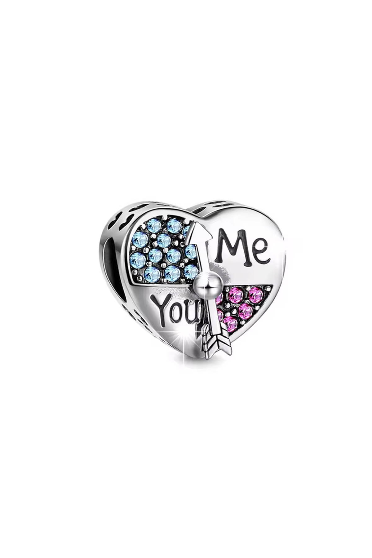 Sen ve Ben Saat & Kalp Charm