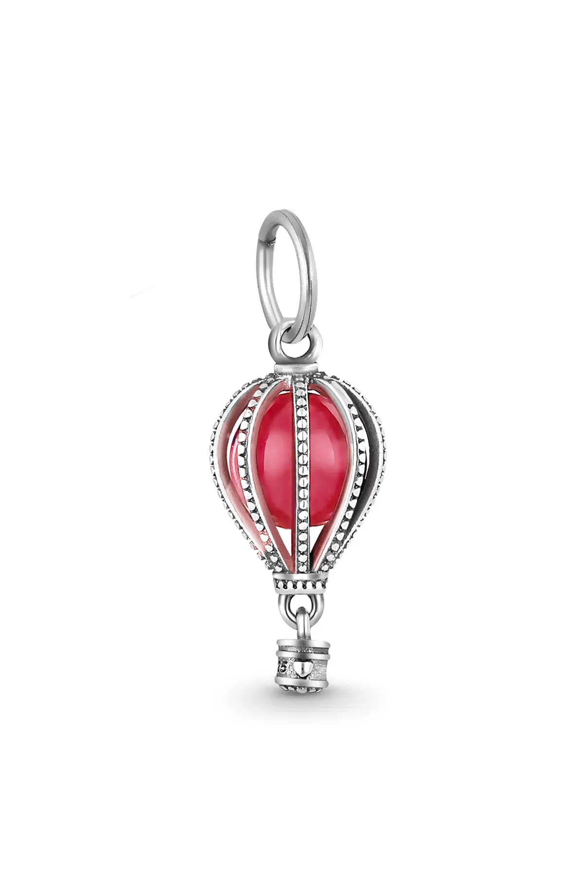 Kırmızı Sıcak Hava Balonu Sallantılı Charm