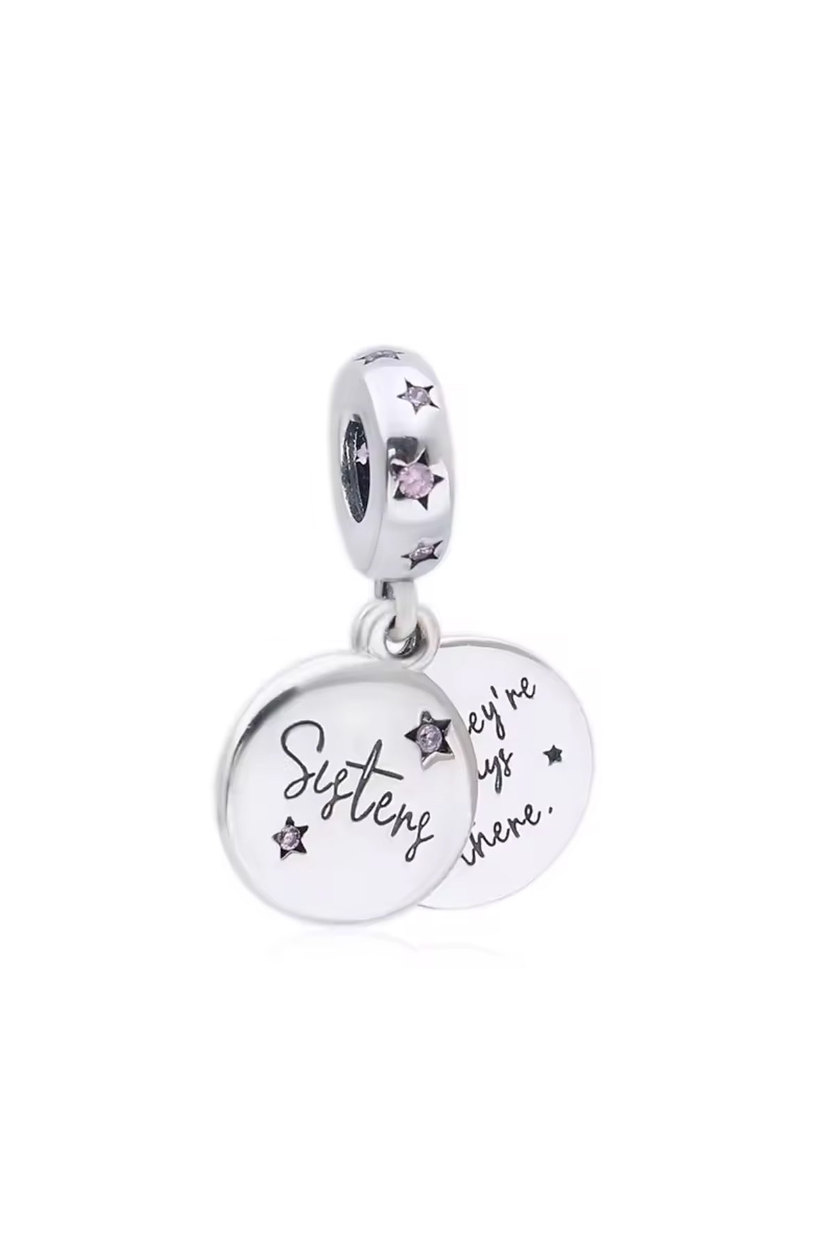 Daima Kız Kardeş Sallantılı Gümüş Charm