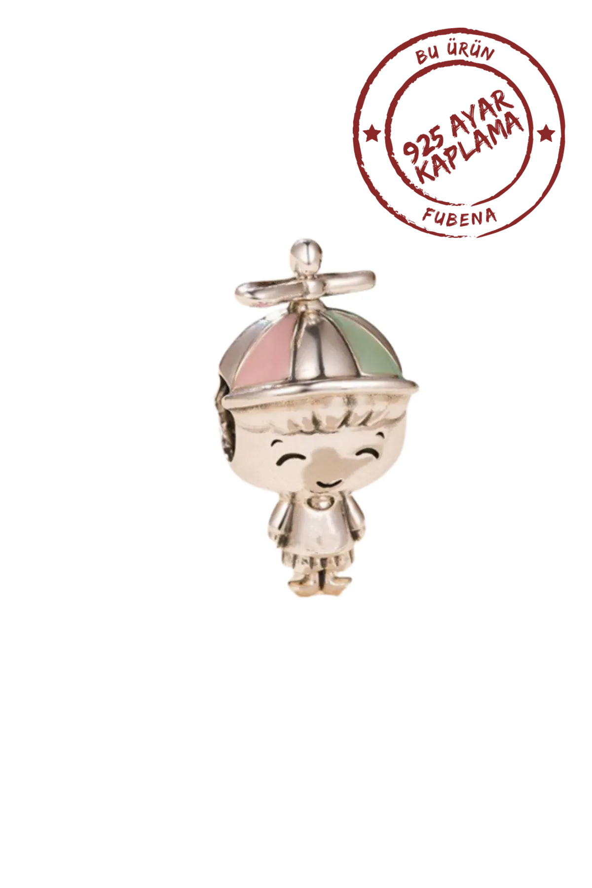 Erkek Şapkalı Çocuk Charm