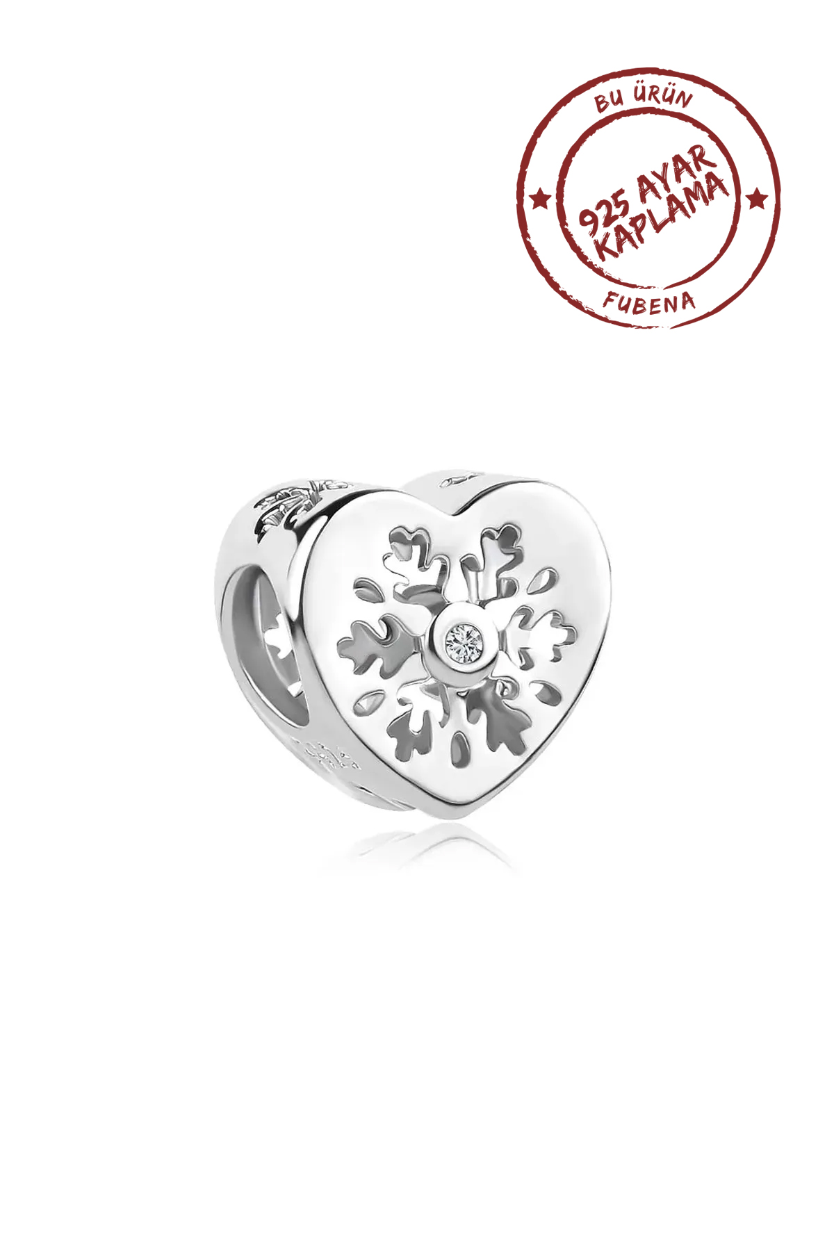 Kar Tanesi Kalp Charm