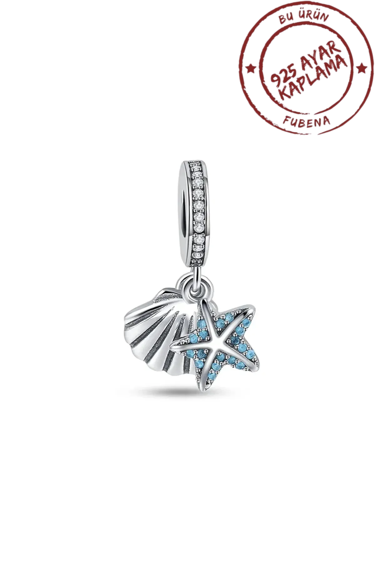 Tropikal Denizyıldızı Ve Deniz Kabuğu Sallantılı Charm