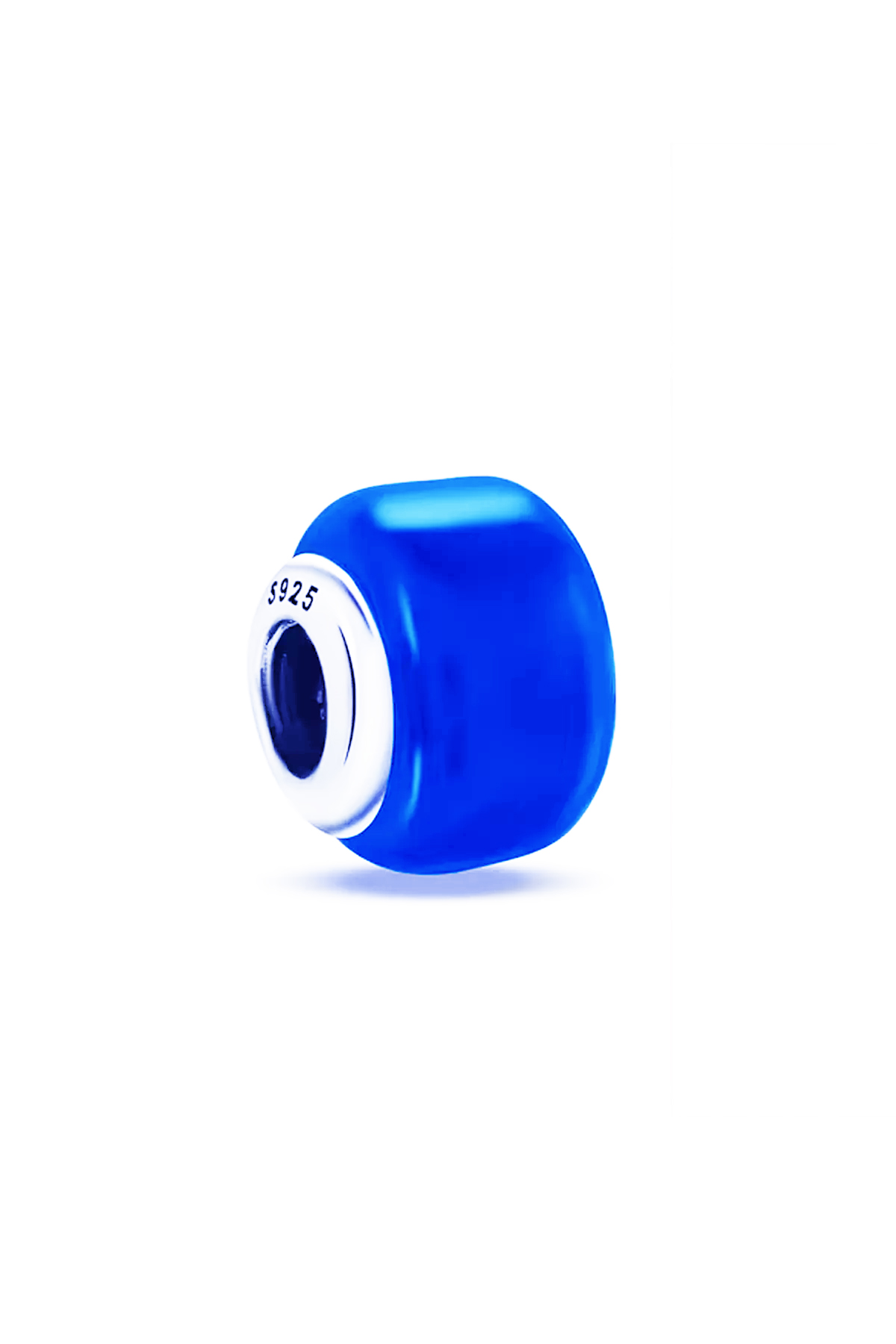 Mini Lacivert Murano Yüzük Charm