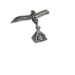 Yerli Üretim Minik Piramit Sallantılı Gümüş Charm