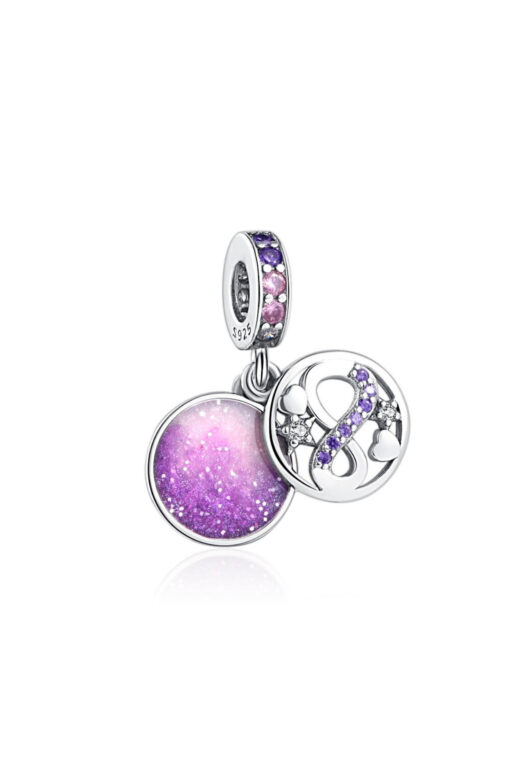 Sonsuza Yolculuk Sallantılı Pembe Disk Charm
