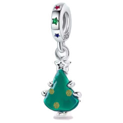 Sarı Noktalı  Işıltılı Yılbaşı Ağacı Sallantılı Charm
