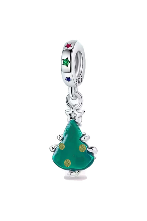 Sarı Noktalı  Işıltılı Yılbaşı Ağacı Sallantılı Charm