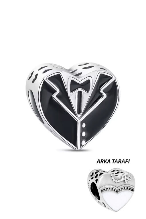 Gelin ve Damat Boncuk Gümüş Charm