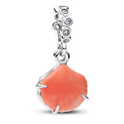 Pembe Mercan Kayalığı Sallantılı Gümüş Charm