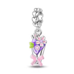 Mini Buket Sallantılı Gümüş Charm