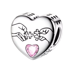 Yap-boz Kalp Boncuk Charm