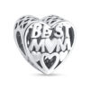 Best Mom Kalp Gümüş Charm