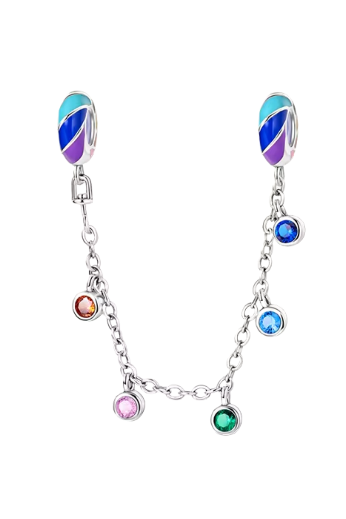 Renkli Halka Zincir Sallantılı Charm