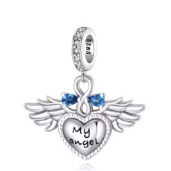 Taşlı Kanatlı Meleğim Sallantılı Charm