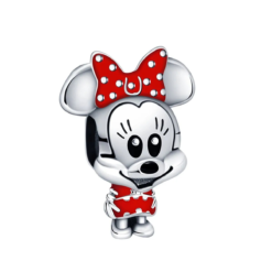 Puantiye Fiyonklu Ve Elbiseli Minnie Charm
