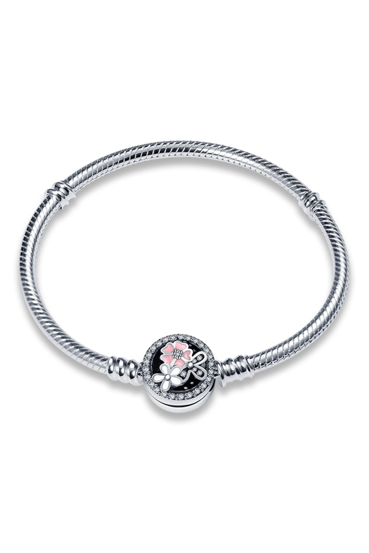 Moments Yuvarlak Çiçekli Bileklik / Charm Taşıyıcı