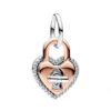 Taşlı Kalp , Anahtar ve Kilit Sallantılı Charm