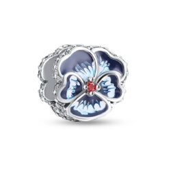 Taşlı Mavi Papatya Charm