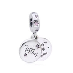 Daima Kız Kardeş Sallantılı Gümüş Charm