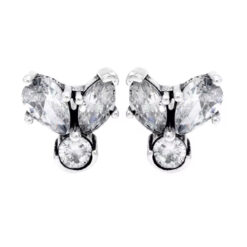 Buz Taşlı Gümüş Küpe