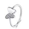 Ayarlanabilir Kelebek Gümüş Yüzük