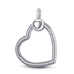 Moments Kalp Gümüş Zincirli Charm Taşıyıcılı Kolye