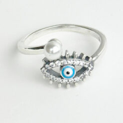 Göz ve İnci Gümüş Yüzük